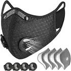 Велосипедная маска для лица с фильтрами PM 2,5, маска унисекс против загрязнения, дышащая маска с активированным углем, велосипедные колпачки для рта Mascarilla