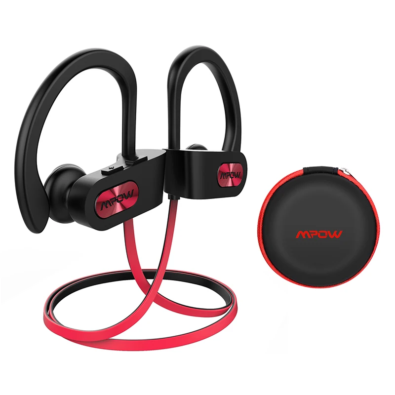 Black-Red Earphone Mpow пламя Bluetooth наушники IPX7 водонепроницаемые беспроводные наушники-вкладыши HiFi стерео спортивные наушники с микрофоном чехол для переноски - Цвет: Black-Red Earphone