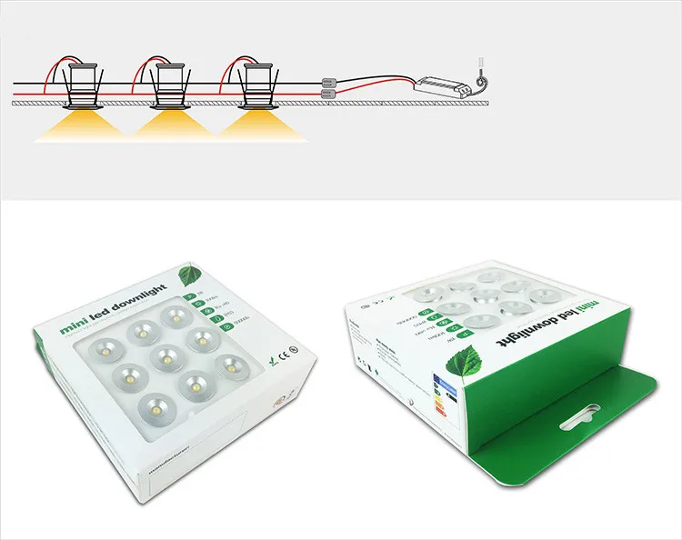 Миниатюрный Светодиодный точечный светильник 1 Вт 15 мм потолочный с углом луча