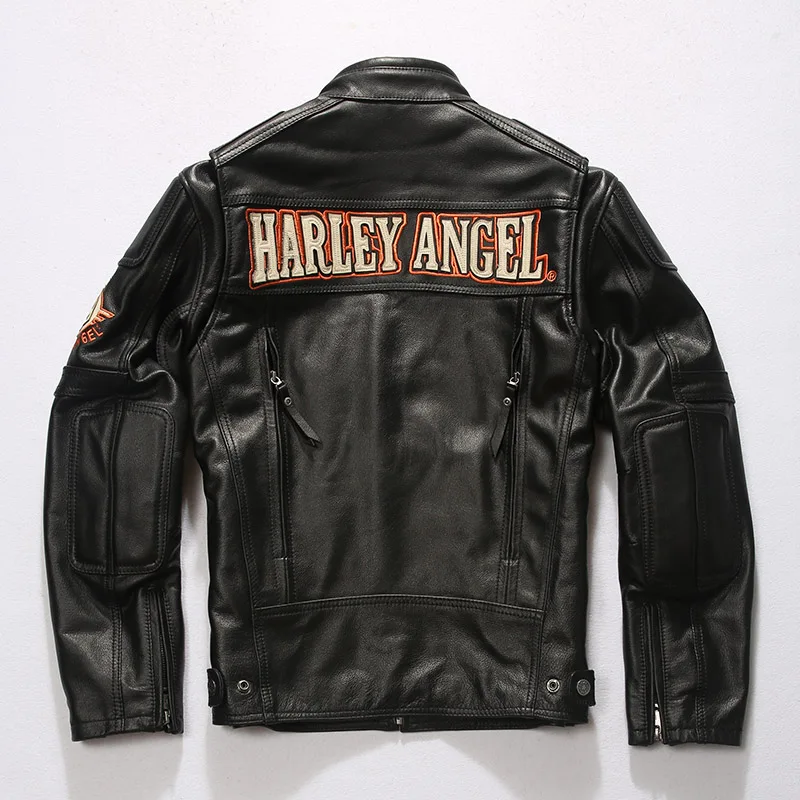 

98215 Red Tornado Super Offer ! Read Description! Asian Size Genuine Cow Skin Leather Coat Mens Cowhide Casual Jacket