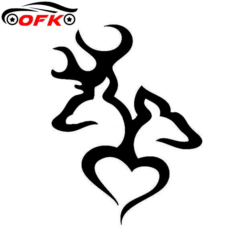 

Hot Sell Browning Love Deer Hunter Hunting Cartoon Stickers Decorative Decals14CM*10.5CM