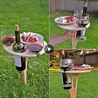 outdoor wine table mini portable with round foldable desktop travel beach outdoor tables garden furniture folding wine table