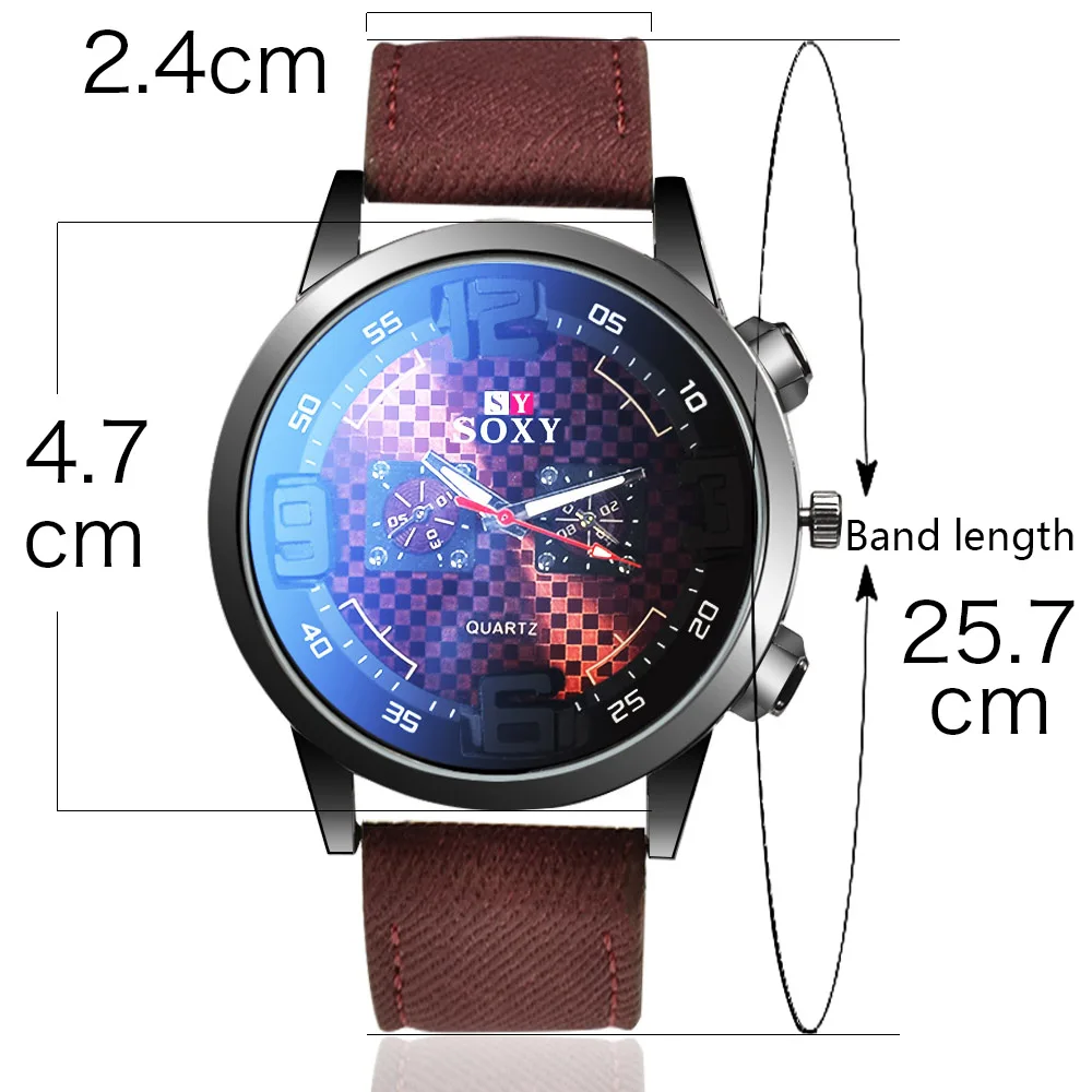 

SOXY 2020 New Hot Sell Brand Watches Men Blue Glass Designer Quartz Watch Male Wristwatches Quartz-watch Relogio Masculino