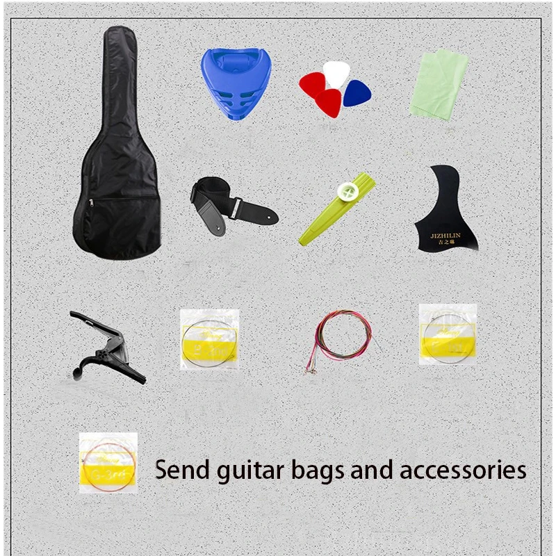 Акустическая гитара 38 дюймов акустическая фолк для начинающих 6 струн липа с