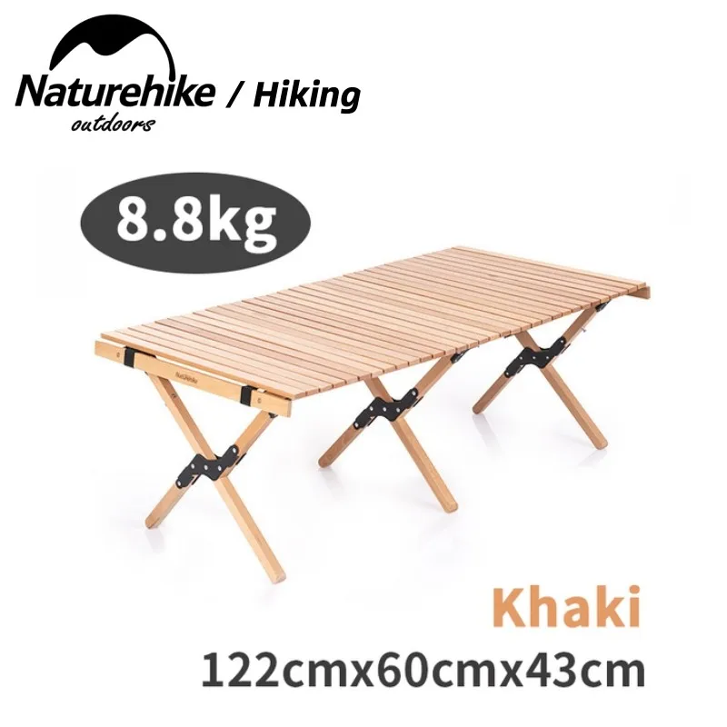 

Складной стол для яиц Naturehike, деревянный стол для пикника, барбекю, 122x60x43 см, NH19JJ009