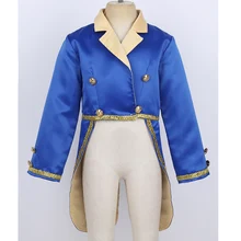 ChicTry Baby Boys Prince Costume Turn-Down Collar Tuxedo Jacket Kids Toddlers Halloween Cosplay Birthday Theme Party Tailcoat
