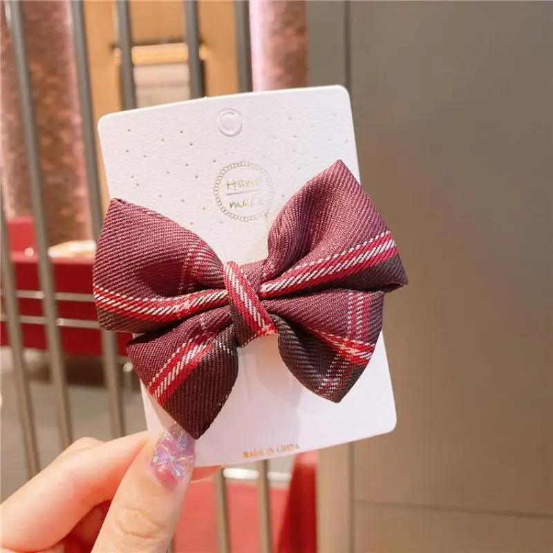 Horquillas con estampado de cuadros para ni&ntilde;a, accesorios para el cabello, horquilla con Clip para beb&eacute;, herramientas de peinado para ni&ntilde;a, pasadores para fiesta, tocado de mariposa-4