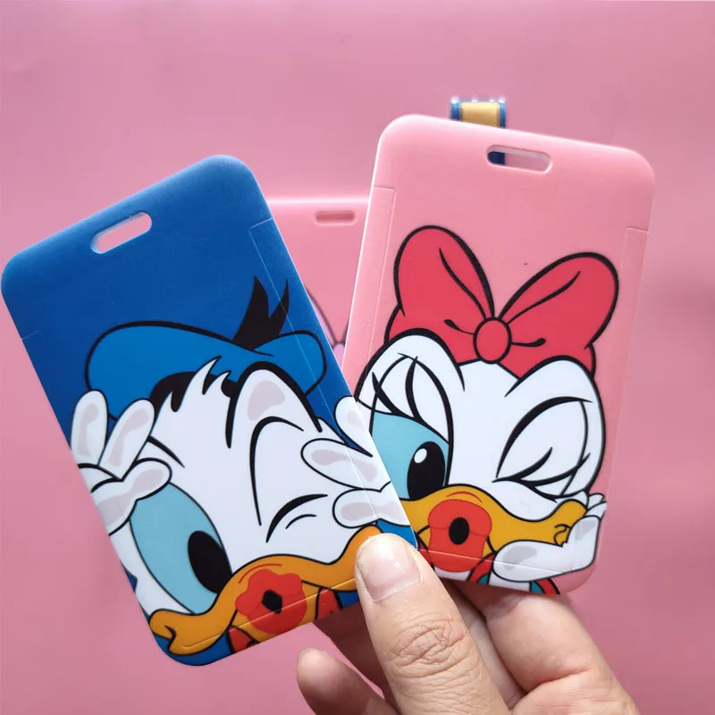 Disney Дональд Дак Дейзи ПВХ Карта студенческий кампус висячая Шейная сумка для