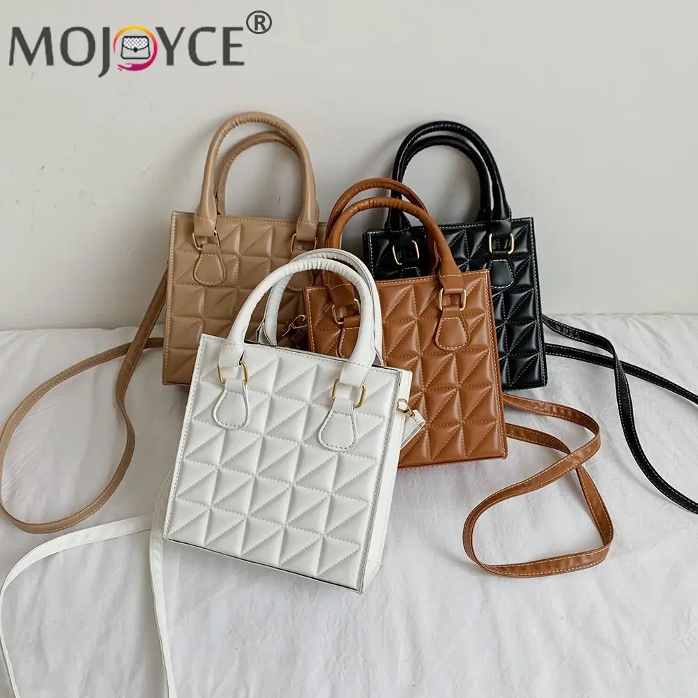 

Fashion Women Bag Casual Lattice Pattern Shoulder PU Top-handle Crossbody Women PU Leather Luxurious Messenger Bag