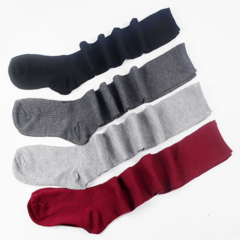 Чулки женские хлопковые однотонные размера плюс | Женская одежда