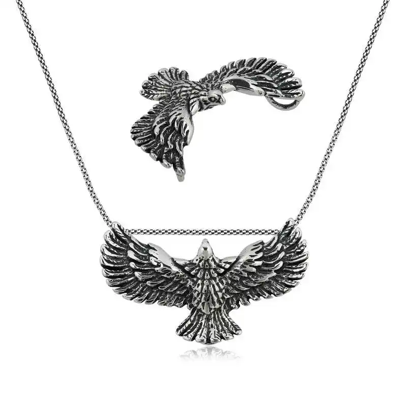 

Silver Eagle Men 'S Necklace