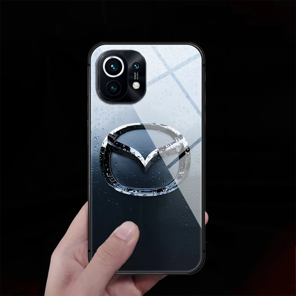 

Mazdas Tempered Glass Phone Case Cover For Xiaomi Mi Note 9 10 11 T Pro Lite Ultra Luxury Trend Bumper