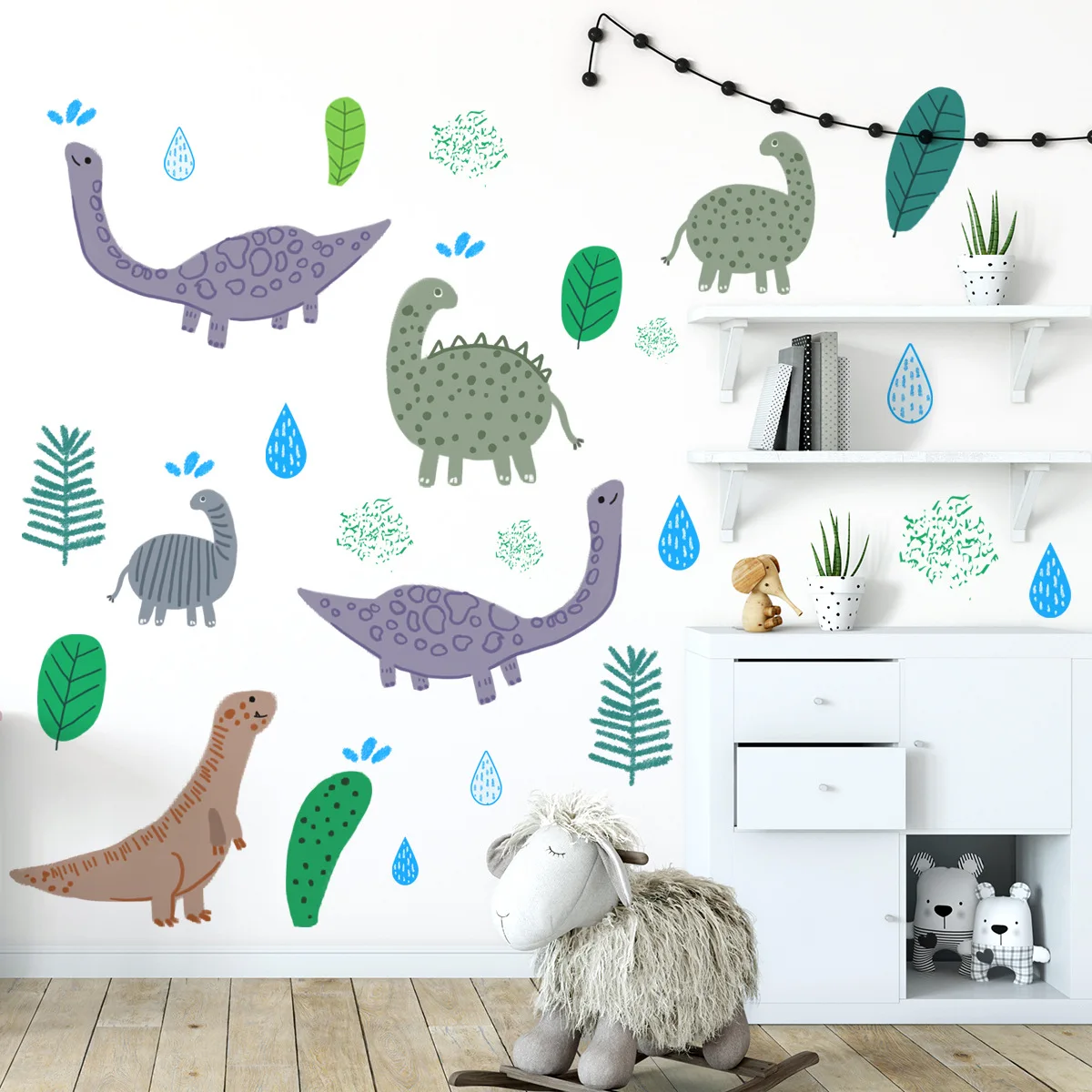 

Dinosaur Wall Sticker Boy Kids Room Bedroom Decor DIY Animal Wallstickers Nursery Home Decoration Wallpaper Pegatinas De Pared