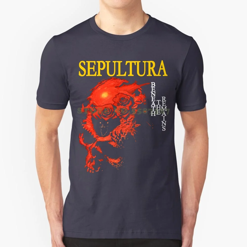 

Sepultura Beneath The Remains 1989 Album Cover T Shirt White T Shirt Fashion Short Sleeve
