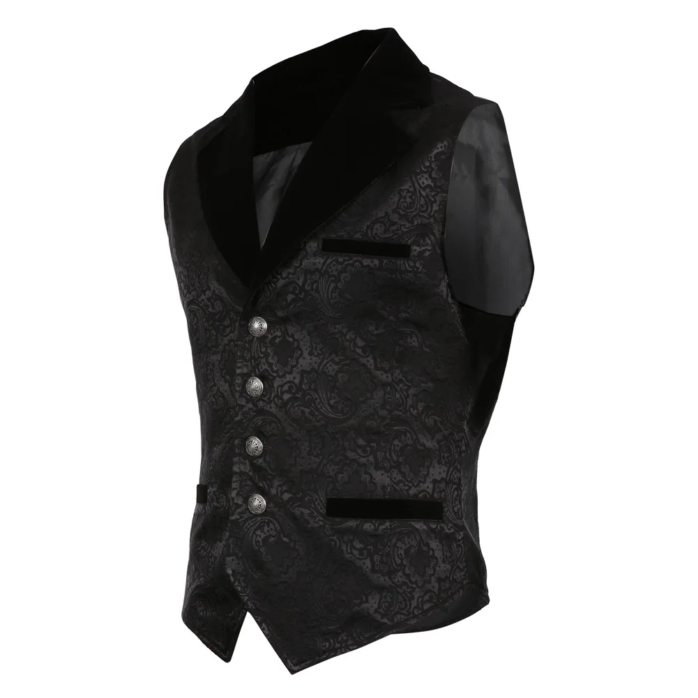 Мужской жилет костюм в стиле стимпанк винтажный викторианском куртка без