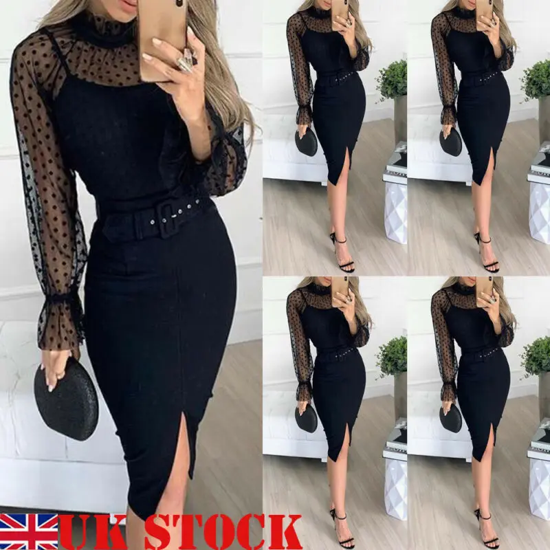Женское вечернее облегающее платье мини черное кружевное без рукавов вечерние