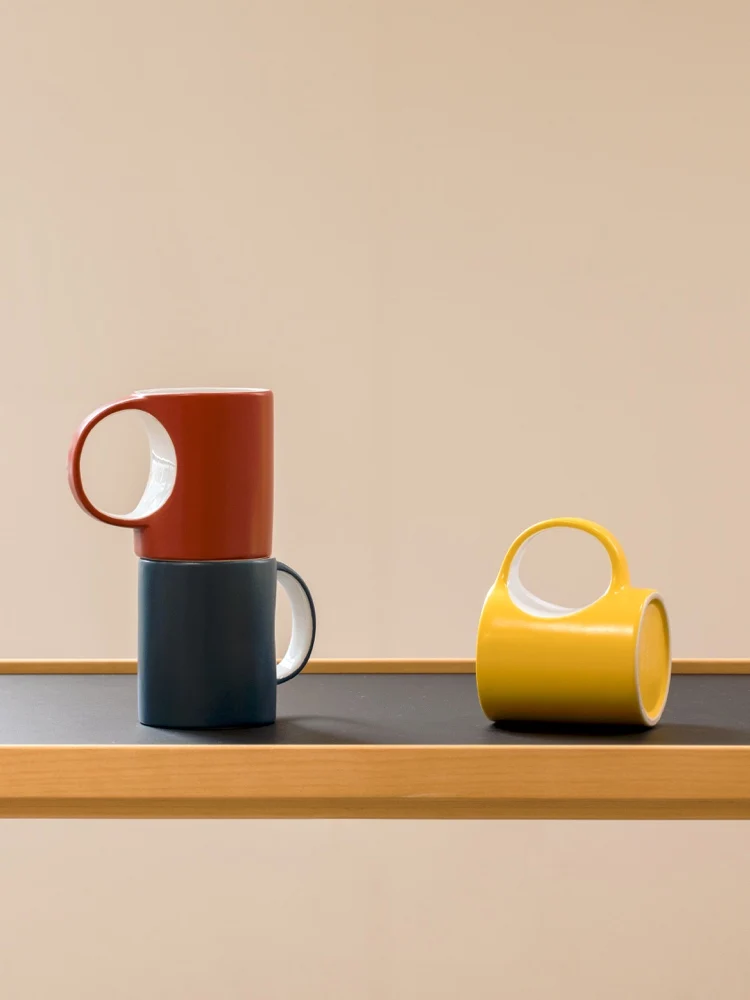 Большие круглые дизайнерские керамические кружки кофейная кружка офисные чашки