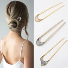 Новинка 2021, Корейский простой современный металлический зажим для волос, универсальный головной убор, зажим для волос, артефакт, модные аксессуары для волос