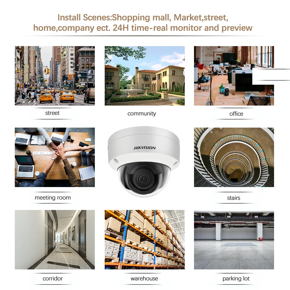 Hikvision 8MP IP Камера DS-2CD2185FWD-I H265 + POE SD карты IK10 IP67 Распознавание лиц CCTV Мини Открытый