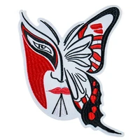 originality chinese style embroidery cloth china nation wind large peking opera butterfly clothing applique patch subsidies