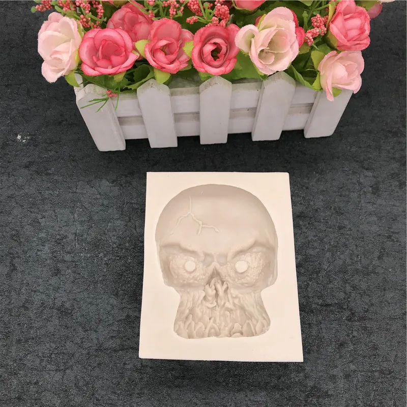 Хэллоуин Череп Силиконовая Форма 3D череп голова для мыла кекса шоколада