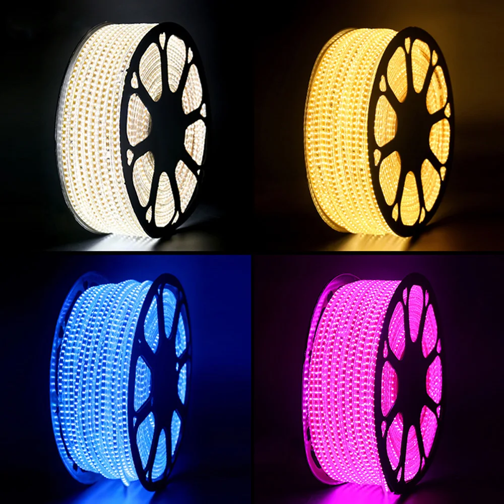 SMD 5050 220V LED Strip Flexible Light 60leds/M High Brightness Outdoor Waterproof LED Strip Light 1M/2M/3M/5M/6M/8M/10M/15M/20M images - 6