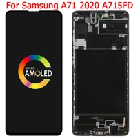 original a715fd lcd for samsung galaxy a71 2020 display with frame 6 7 sm a715f a715 lcd touch screen display panel assembly