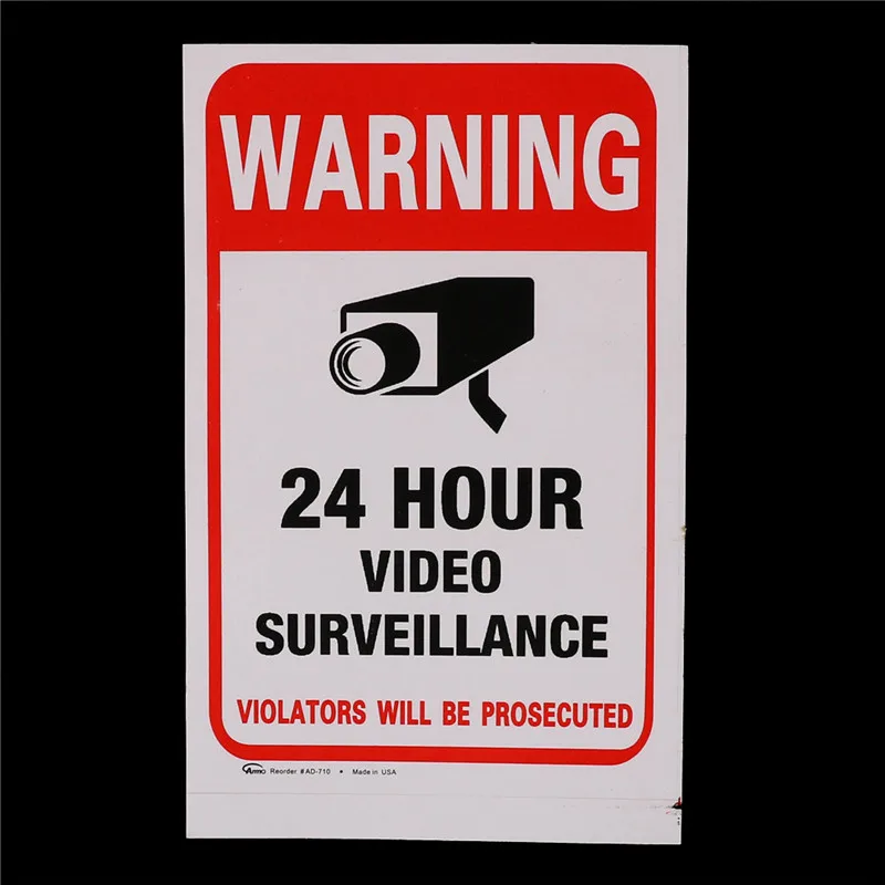 

5pcs 24H CCTV Video Camera System Security Warning Sign Sticker