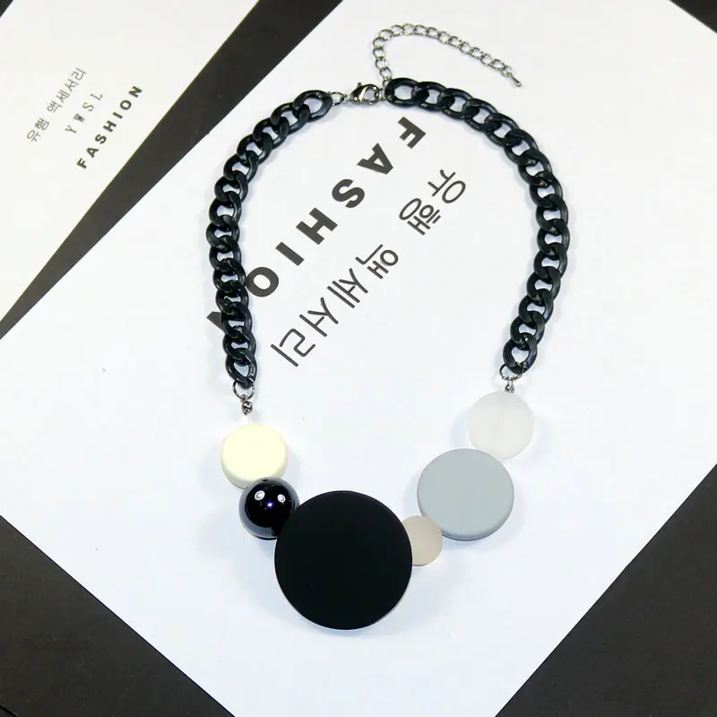 Длинная Серебряная цепочка с подвеской для женщин массивное роскошное ожерелье