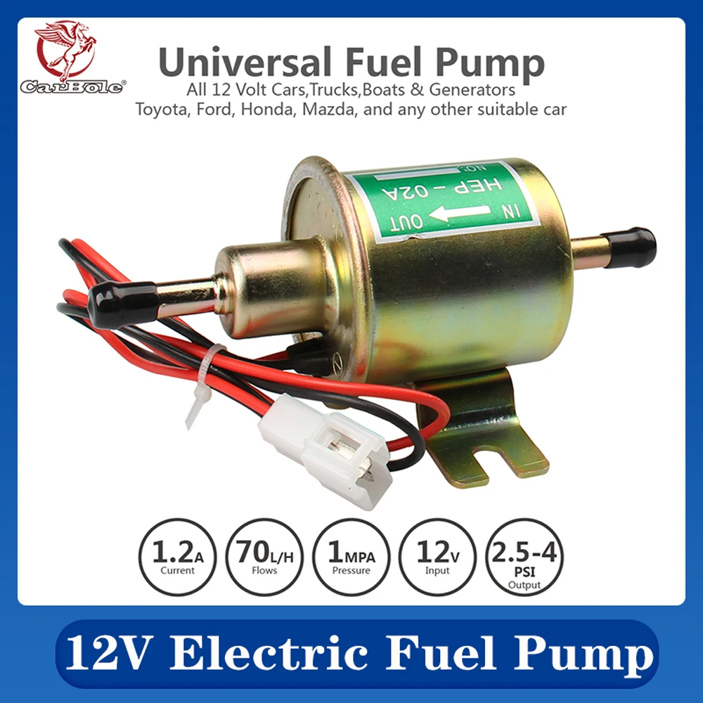 Универсальный Электрический встроенный топливный насос 12 В 2 5-4 PSI для