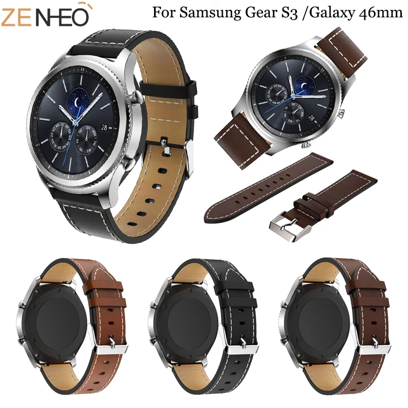 Ремешок кожаный для Xiaomi Huami Amazfit PACE/Stratos 3 2 2S браслет часов Samsung Gear S3 Correa 22 мм|Ремешки