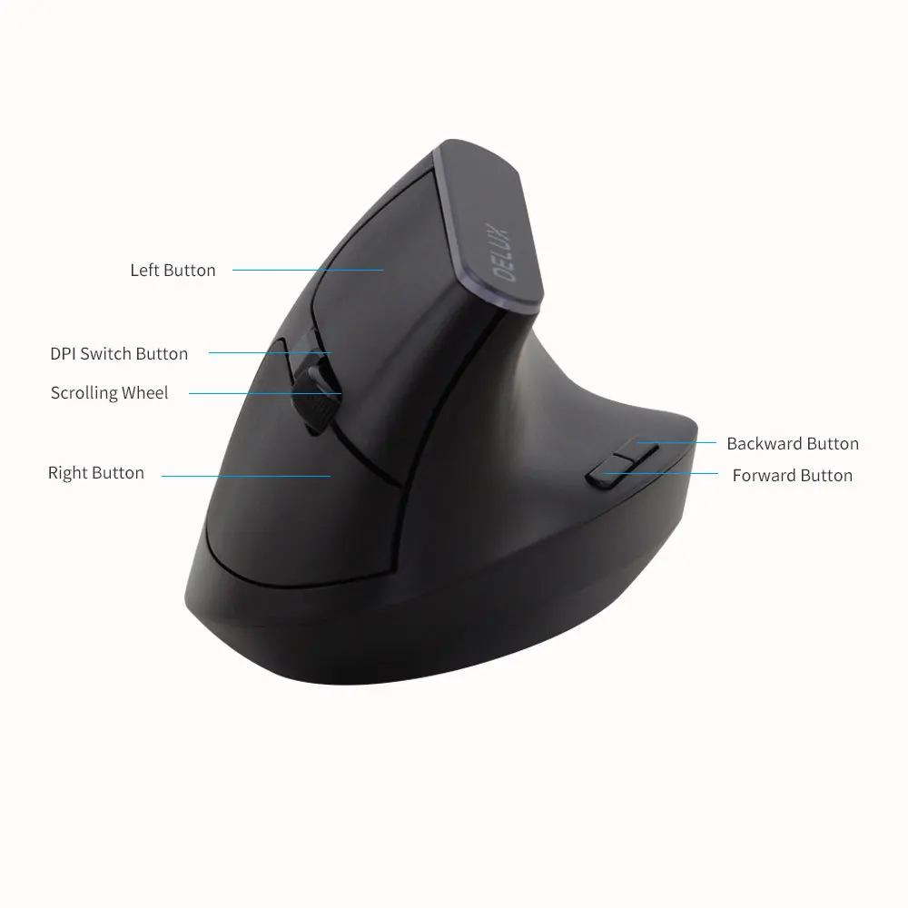 Ergonomic Vertical Mouse Wireless Gaming 2.4G 1600DPI USB Optical Mause 6 Buttons RGB Backlit PC Gamer Mice For Laptop | Компьютеры и