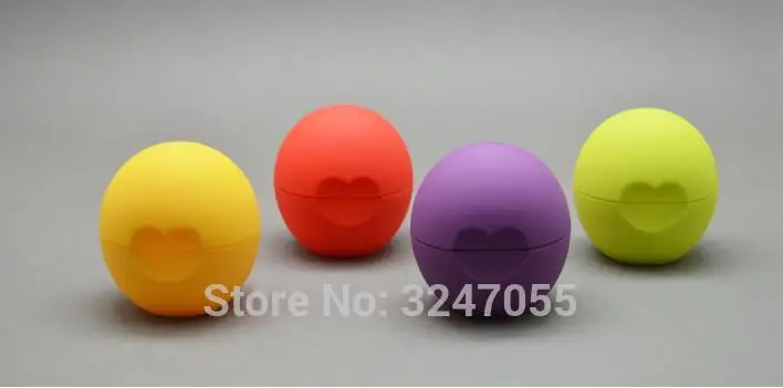 7G 50pcs/lot Plastic Ball Shape lovely Lip Balm Container, DIY Cute Creative Lipstick Refillable Bottle, Elegant Lip Beauty Tool