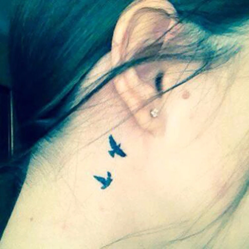 Женская модная наклейка в виде птиц летящей планкой для боди-арта с узором