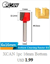 XCAN 1 шт. 30 мм Нижняя очистка Гравировка Биты 6 мм хвостовик древесины фрезы ЧПУ Фрезерный резак Деревообработка Обрезка