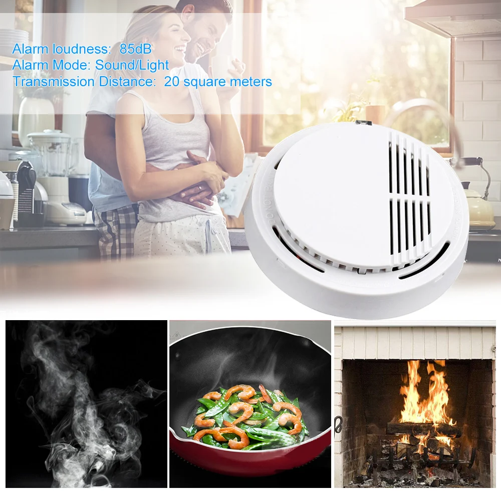 Независимый датчик Пожарной Сигнализации 85 дБ детектор дыма огня тестер