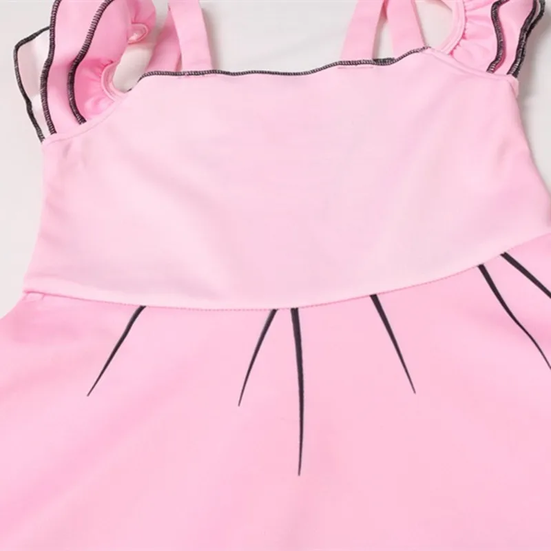 Платья для девочек Розовое Сетчатое платье принцессы с боковой стороной Детские