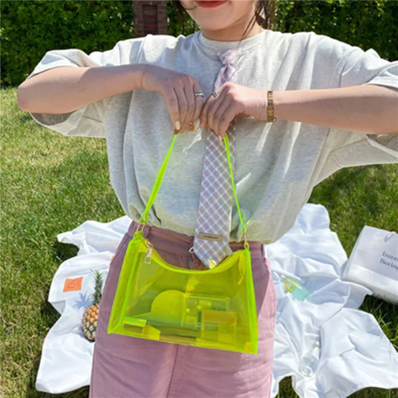 Лето 2021 персонализированные модные сумки прозрачная Наплечная Сумка из ПВХ