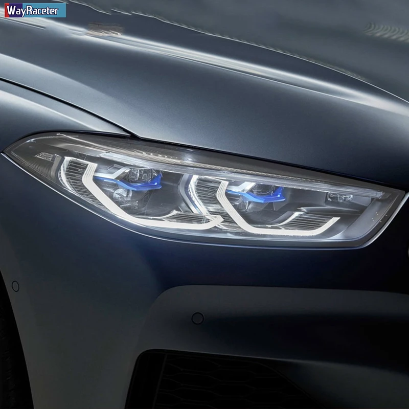 2 шт. Прозрачная Черная защитная пленка для автомобильных фар BMW 8 серии G14 G15