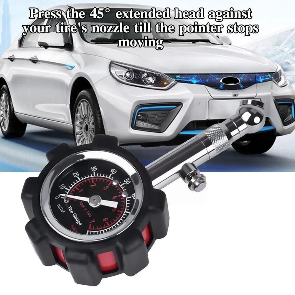 

Portable High Accuracy Car Tire Pressure Gauge Black 100PSI for Accurate Car Air Pressure K6P2