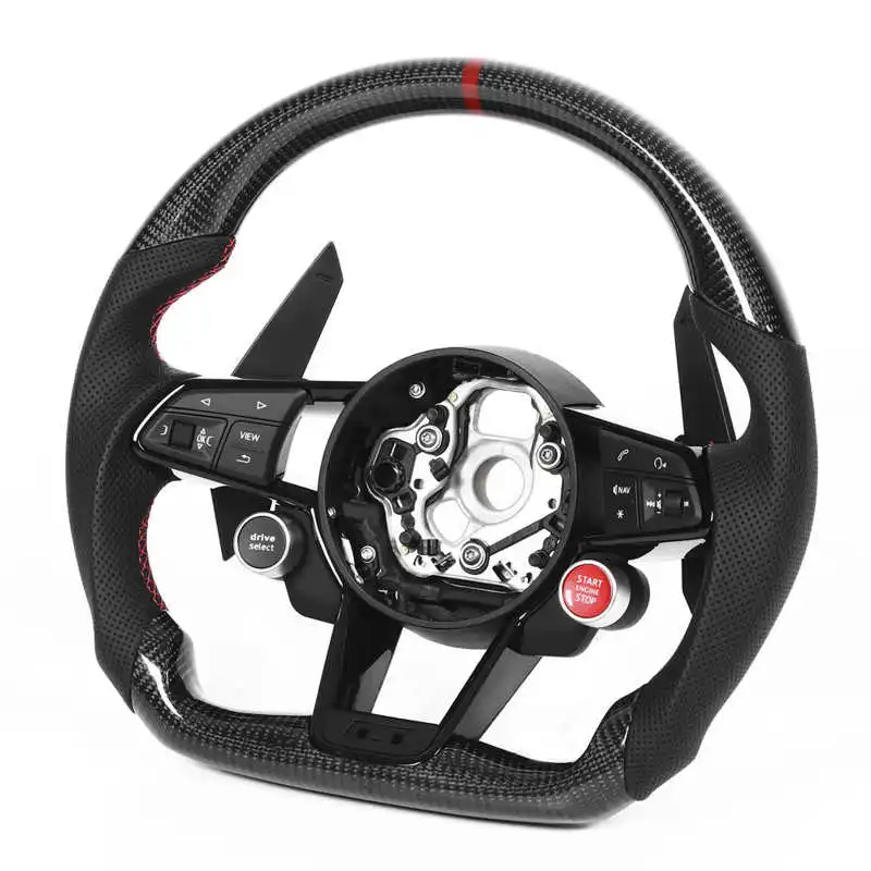 

Upgrades To New Style Carbon Fiber Steering Wheel Replacement for Audi RS3 RS4 RS5 RS6 RS7 TT R8 2010‑2021 Steering Wheel Hubs