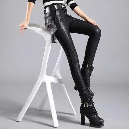 2020 весна осень женские новые с высокой талией тонкие из искусственного меха