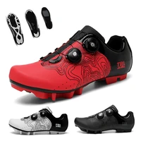 men professional athletic racing mtb road bike sneakers chinese red cycling shoes self locking ultralight mountain bike shoes