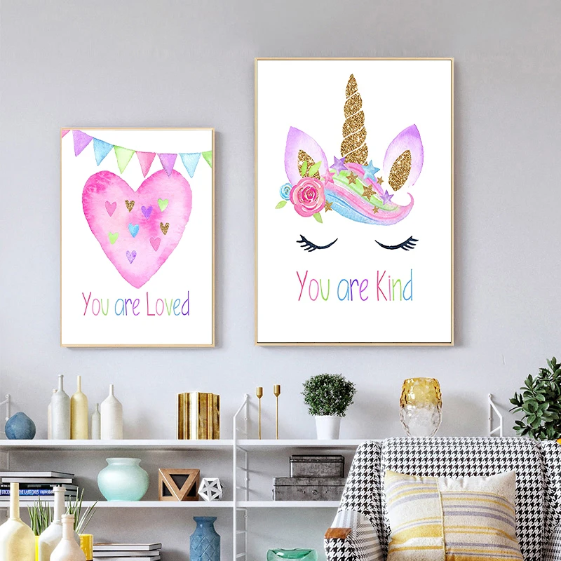 Nordic простой в виде единорога из мультфильма под искусственные бриллианты