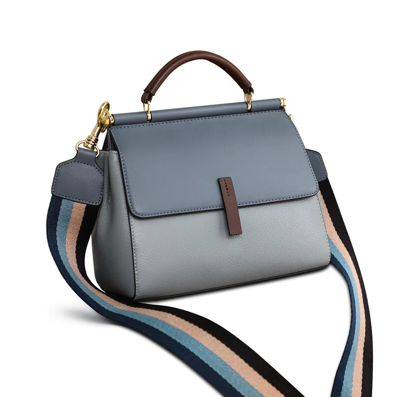 

2021 new first layer cowhide fashion handbag all-match shoulder bag leather messenger bag
