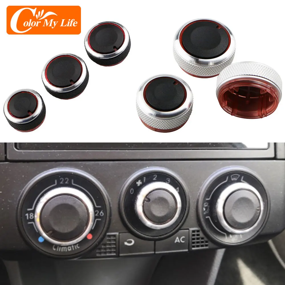 Ручка для кондиционера из алюминиевого сплава VW POLO 2002-2013 MK4 MK5 9N 9N3 6R 3 шт./комплект |