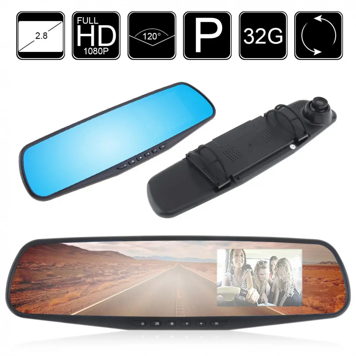 2.7&quot 1080P HD LCD Car Camera Dash Cam Video Recorder Rearview Mirror Vehicle DVR | Автомобили и мотоциклы