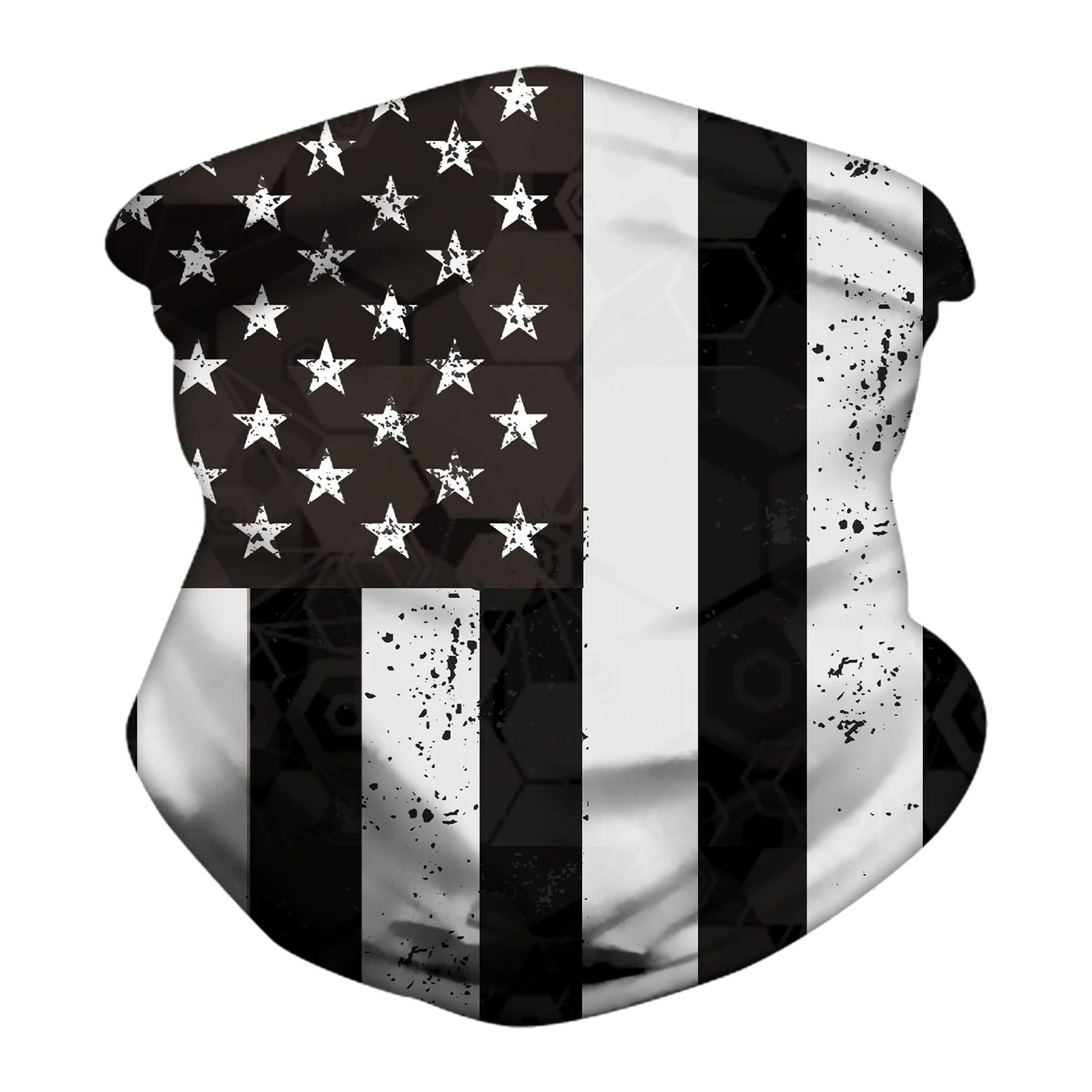 

Men Women America Flag Pattern Seamless Neck Gaiter Anti Pollution Independence Day Outdoor Cycling Running Face Cover Soft