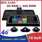 Видеорегистратор-зеркало заднего вида, 10 дюймов, 4G, Android, FHD, 1080P, GPS-навигатор, WIFI, ADAS