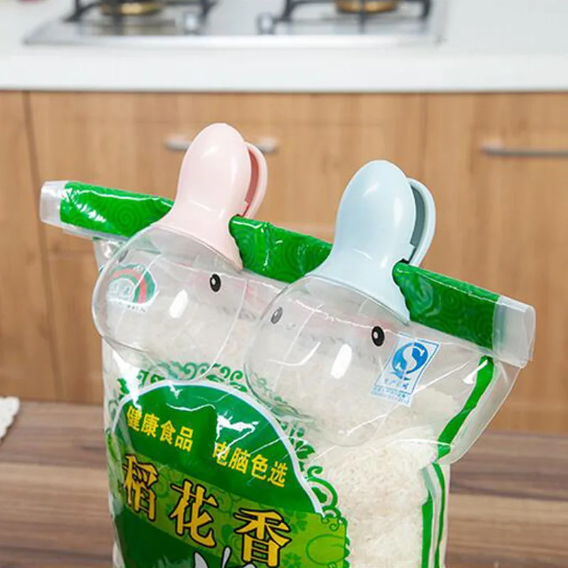 

Multi-function Food Spoon Portable Cup Spoon Portion Control Sealing Clip For Rice Pet Food He